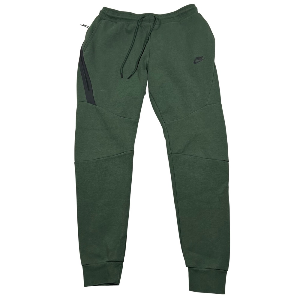 Nike Tech Fleece Joggers Mens Size M Green Tapered Sweatpants 805162-370